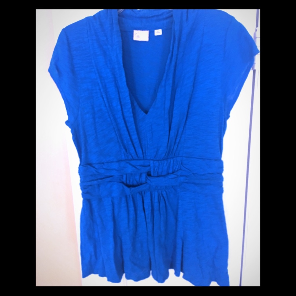 Anthropologie Flowy Blue Blouse Shirt